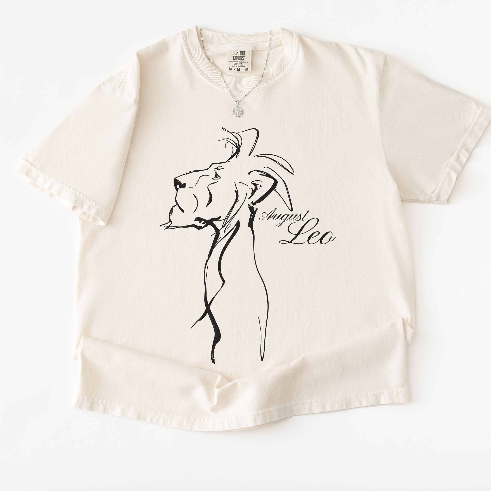 August Leo Line Art T-Shirt