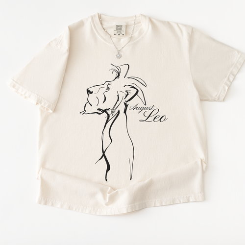August Leo Line Art T-Shirt