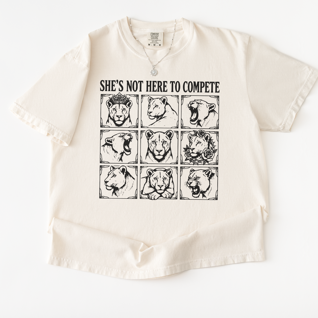 She's Not Here to Compete T-Shirt