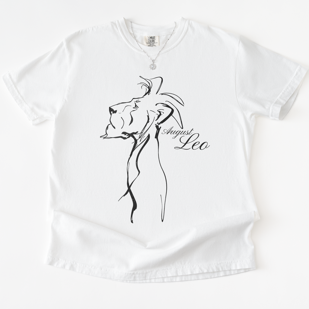 August Leo Line Art T-Shirt
