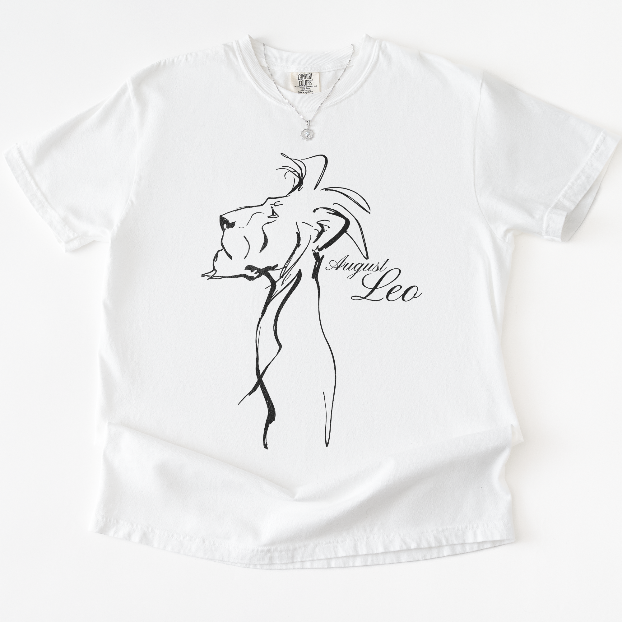 August Leo Line Art T-Shirt